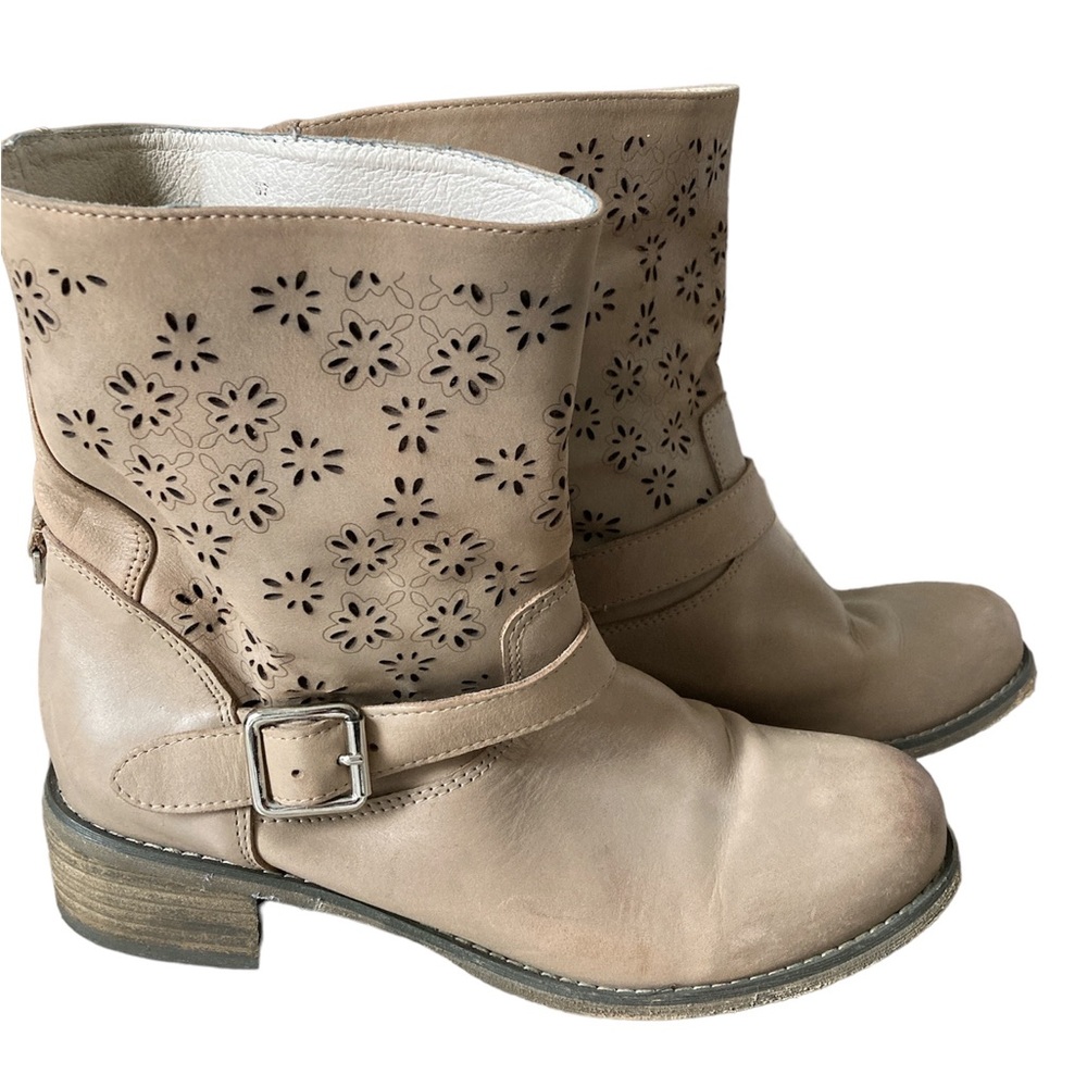 Rud by Rudsak Taupe laser cut boots, Size 37